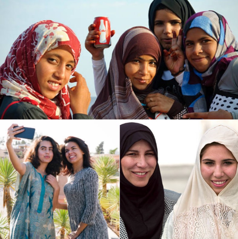 Different women from Morocco