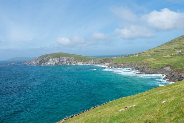 The beautiful landscape showing mountains and cliffs in Ireland