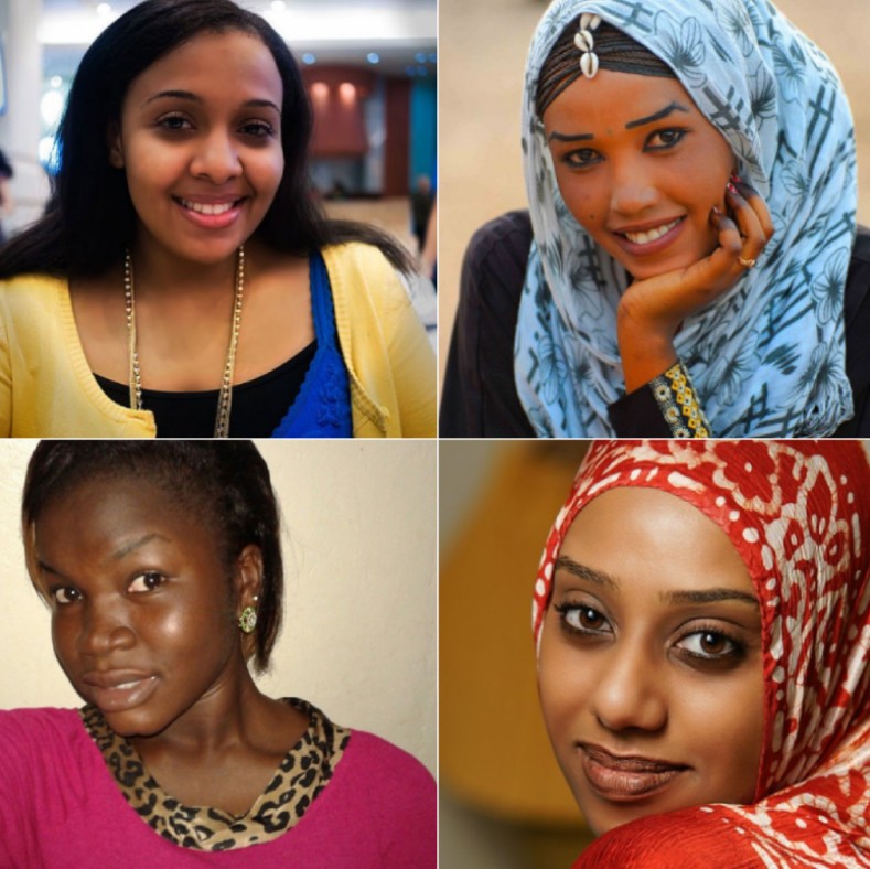 Young women from Sudan